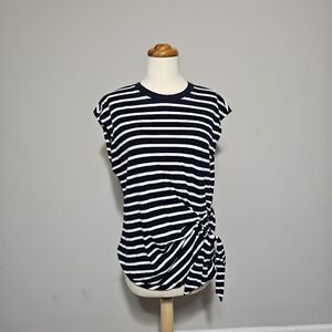 Old Navy Striped Sleeveless Side Tie Top Large